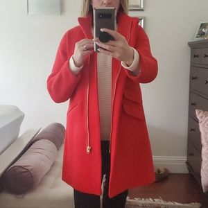 J.Crew Red Lodge coat in Italian Stadium-cloth woo